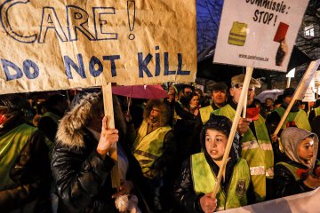 Protests against Belgian euthanasia law for terminally-ill children Protests against Belgian euthanasia law for terminally-ill children